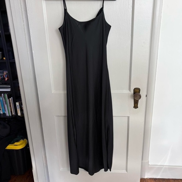 All Saints Hadley Satin slip dress black 6 - Picture 3 of 4